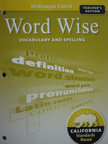 (image for) Word Wise Vocabulary & Spelling 6 TE (CA)(TE)(P) by Baumann