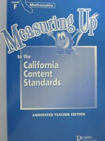 (image for) Measuring Up Mathematics Level F ATE (CA)(TE)(P) by Miller