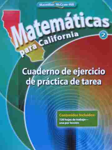 (image for) Matematicas para California 2 Cuaderno de ejercicio de practica de tarea (CA)(P)