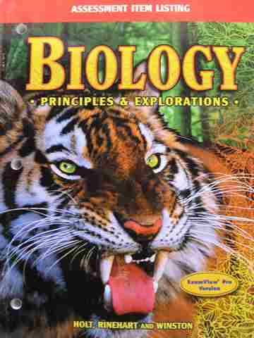 (image for) Biology Principles & Explorations Assessment Item Listing ExamView Pro Version (P)