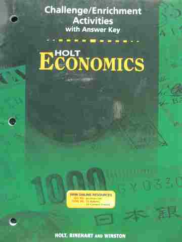 (image for) Holt Economics Challenge Enrichment Activities (P)