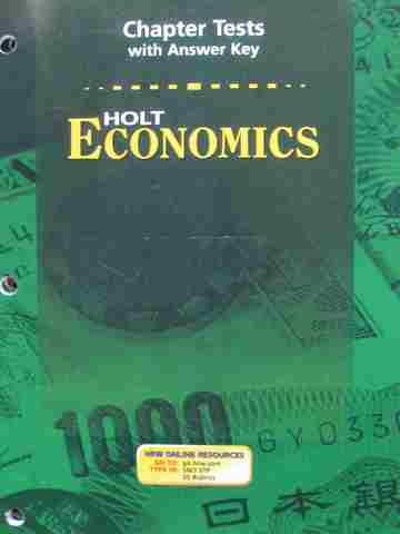(image for) Holt Economics Chapter Tests with Answer Key (P)