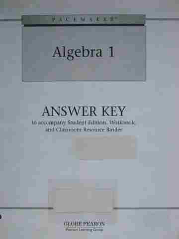 (image for) Algebra 1 2nd Edition Answer Key (P) by Dixon, Kamat, Thompson,