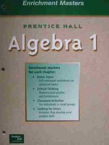 (image for) Algebra 1 Enrichment Masters (P)