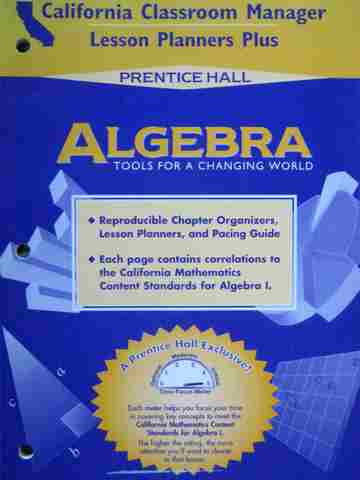 (image for) Algebra Tools for a Changing World Classroom Manager (CA)(P)