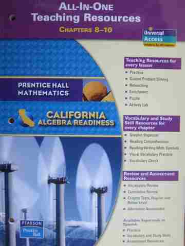 (image for) California Algebra Readiness All-in-One TR Chapters 8-10 (TE)(P)