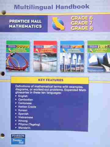 (image for) Mathematics Grades 6 7 8 Multilingual Handbook (CA)(P)