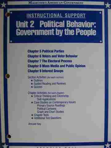 (image for) Magruder's American Government Instructional Support Unit 2 (P)
