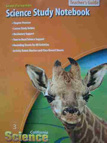 (image for) California Science 3 Science Study Notebook TG (CA)(TE)(P)