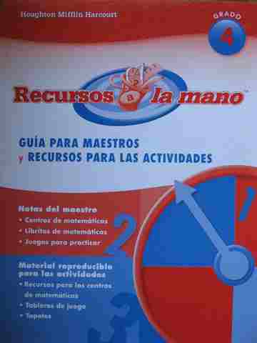 (image for) Recursos la mano 4 Guia para maestros y Recursos para las actividades (TE)(P)