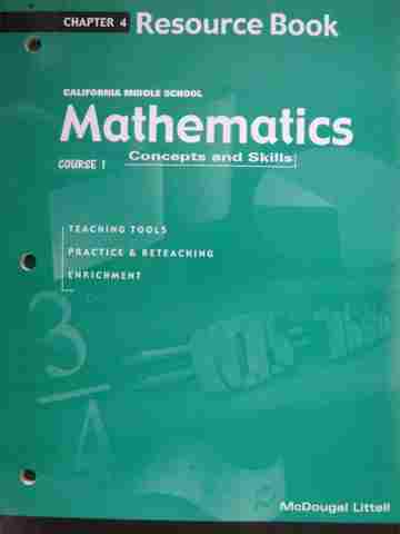 (image for) Mathematics Concepts & Skills Course 1 Chapter 4 (CA)(P)