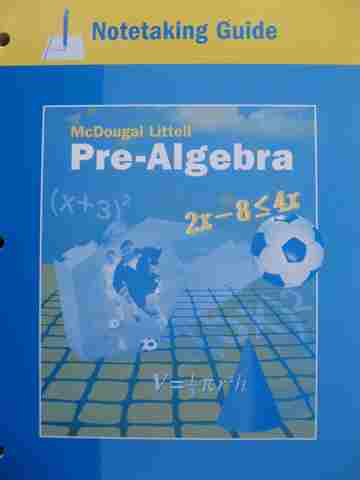 (image for) Pre-Algebra Notetaking Guide (P) by Larson, Boswell, Kanold,