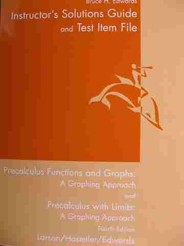 (image for) Precalculus with Limits 4e Instructor's Solutions (P) by Bruce H Edwards