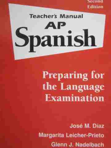 (image for) AP Spanish 2nd Edition TM (TE)(P) by Diaz, Leicher-Prieto & Nadelbach