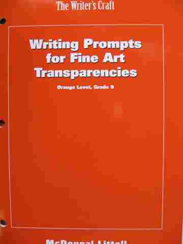 (image for) Writer's Craft 9 Orange Level Writing Prompts for Fine Art (P)
