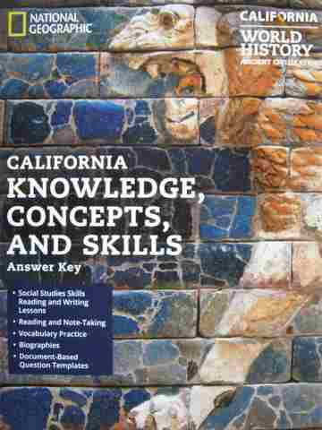 (image for) Ancient Civilizations California Knowledge Concepts & Skills Answer Key (CA)(P)