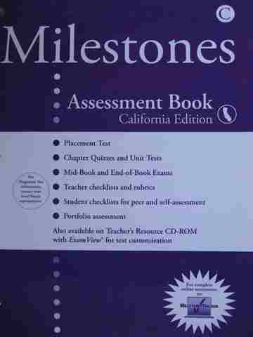 (image for) Milestones C Assessment Book California Edition (CA)(P)