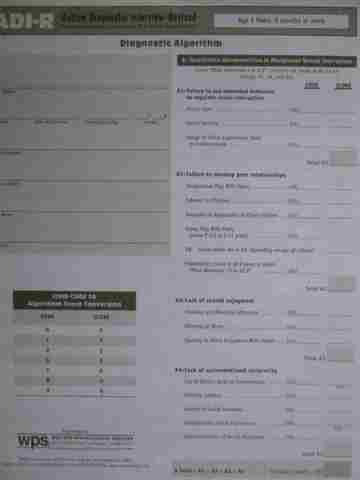 (image for) ADI-R Autism Diagnostic Interview Revised Diagnostic (P)