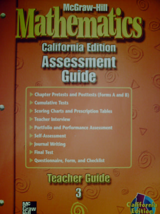 McGraw-Hill Mathematics 3 Assessment Guide TG (CA)(TE)(P)