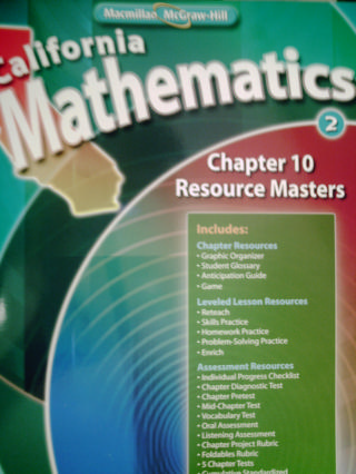 (image for) California Mathematics 2 Chapter 10 Resource Masters (CA)(P)