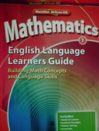 (image for) Mathematics 1 English Language Learners Guide (Spiral)