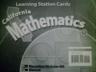 (image for) California Mathematics 5 Learning Station Cards (CA)(PK)
