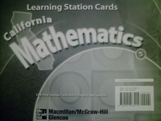 (image for) California Mathematics 5 Learning Station Cards (CA)(PK)