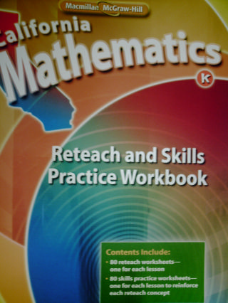 (image for) California Mathematics K Reteach & Skills Practice Workbook (P)