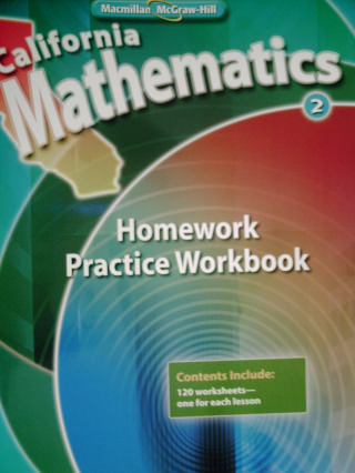 (image for) California Mathematics 2 Homework Practice Workbook (CA)(P)