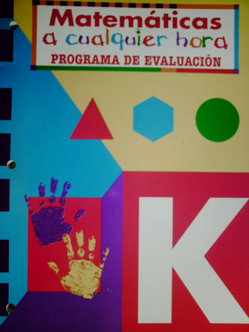 (image for) Matematicas a cualquier hora K Programa de Evaluacion (P)