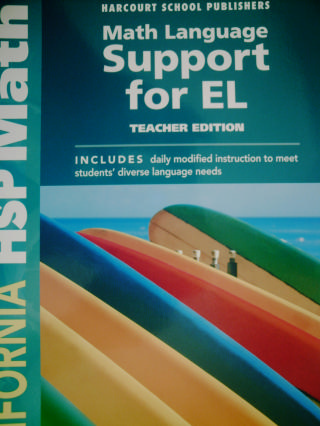 (image for) California HSP Math 3 Math Language Support for EL TE (TE)(P)