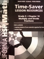 (image for) California HSP Math 5 Chapter 10 Time-Saver Lesson (CA)(P)
