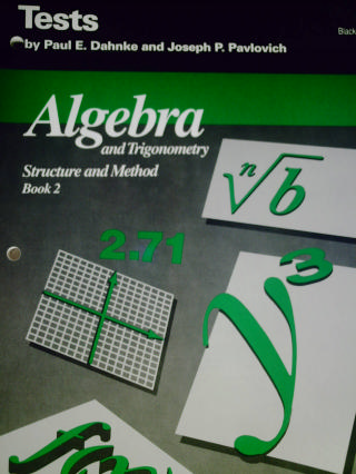 (image for) Algebra & Trigonometry Structure & Method Book 2 Tests BLM (P)