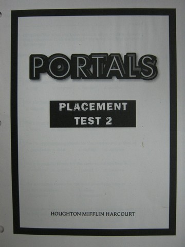 (image for) Portals to Reading Placement Test 2 Grades 4-8 (P)