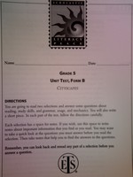 (image for) Literacy Place 5-6 Cityscapes Unit Test Form B (P)