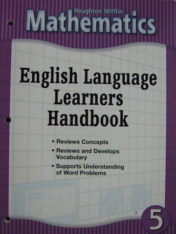 (image for) HM Mathematics 5 English Language Learners Handbook (P)