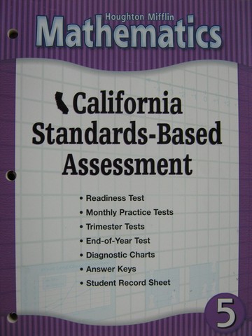 (image for) HM Mathematics 5 California Standards-Based Assessment (CA)(P)