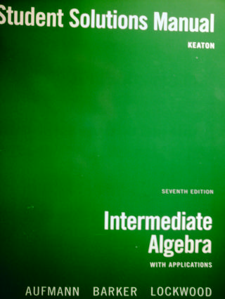 (image for) Intermediate Algebra with Applications 7e Student Solutions (P)