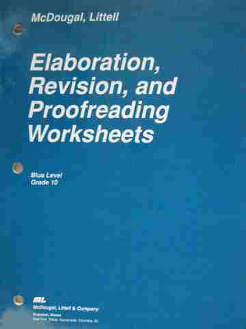 (image for) Elaboration Revision & Proofreading Worksheets 10 Blue Level (P)