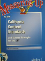 (image for) Measuring Up Algebra 1 Level H (CA)(P)