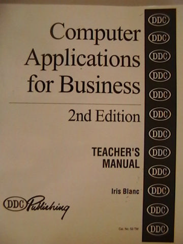 (image for) DDC Computer Applications for Business 2nd Edition TM (TE)(P)