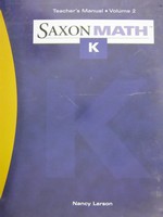 (image for) Saxon Math K Teacher's Manual Volume 2 (TE)(Binder) by Larson
