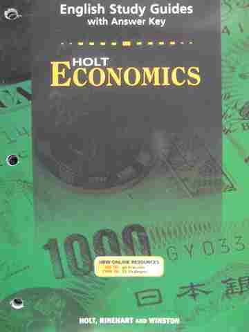 (image for) Holt Economics English Study Guides with Answer Key (P)