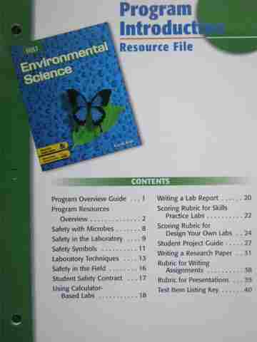 (image for) Holt Environmental Science Resource Program Introduction (P)