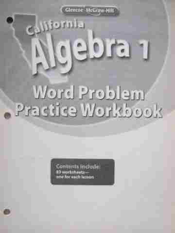 (image for) Glencoe Algebra 1 Word Problem Practice Workbook (CA)(P)