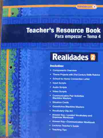 (image for) Realidades 2 Digital Edition Teacher's Resource Para Empezar - Tema 4 (P)