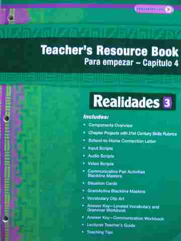 (image for) Realidades 3 Digital Edition Teacher's Resource Para Empezar - Capitulo 4 (P)