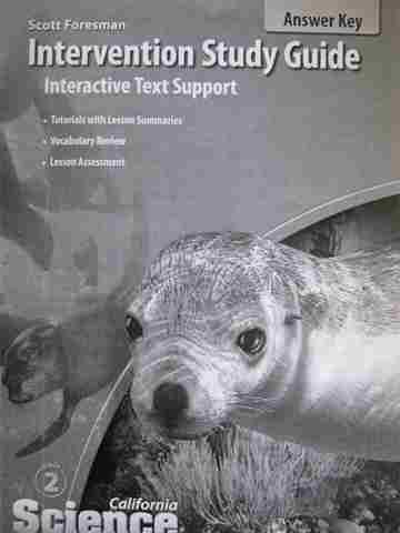 (image for) California Science 2 Intervention Study Guide Answer (CA)(P)