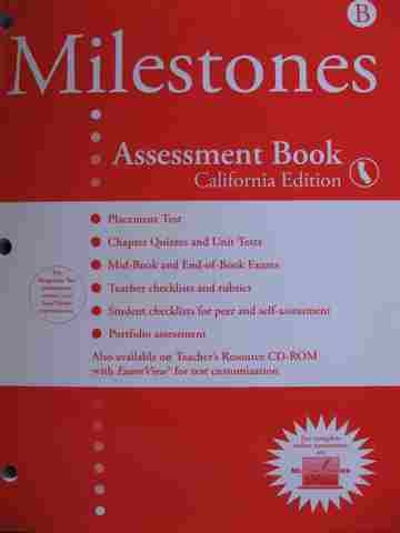 (image for) Milestones B Assessment Book California Edition (CA)(P)