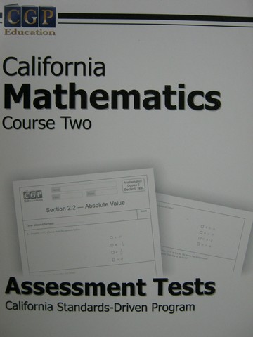 (image for) CGP California Mathematics Course 2 Assessment Tests (Spiral) - Click Image to Close
